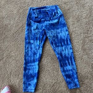lululemon athletica Blue Tie-Dye Leggings